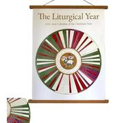 2025-2026 Liturgical Year Wall Calendars, Large Yearly Liturgical Calendar with Feast Days, Lamb of God Imagery Advent, Includes Christmas, Lent, Easter, Educational Faith Tool (1PC)