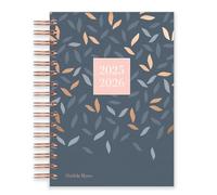 2025-2026 Mid Year Diary A5 Day a Page - Academic Dated Planner with Wiro Binding and Hardback Cover - Grey