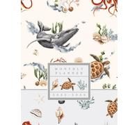 2025-2026 Ocean Themed Monthly Planner: Sea Turtle Pattern Calendar Agenda For Productivity and Organization; 8.5 x 11"