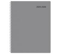 2025-2026 Office Depot® Brand Weekly/Monthly Academic Planner, 8-1/2" x 11", 30% Recycled, Gray, July 2025 To June 2026