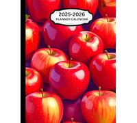 2025-2026 PLANNER APPLE THEMED COVER: 8.5 x 11”, Year-at-a-glance, Birthday Log, Important Dates, Contacts Lists, Password logs, Monthly 2 page spread, Notes, Holidays and Medical/Personal Information