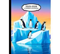 2025-2026 PLANNER PENGUINS THEMED COVER: 8.5 x 11”, Year-at-a-glance, Birthday Log, Important Dates, Contacts Lists, Password logs, Monthly 2 page ... Holidays and Medical/Personal Information