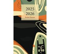 2025-2026 Pocket Planner: for purse small size 2-year monthly pocket calendar, from January 2025 to December 2026. Modern Art Style.