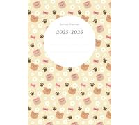 2025-2026 school planner - Cute Yellow Teddy Bear Design - Weekly Homework Organizer for Elementary & Middle School Students