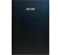 2025-2026 Size A5 Academic diary mid-year Day to a Page appointment diary - by BMC LONDON (Black)