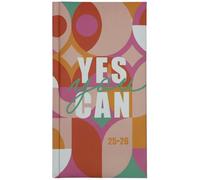 2025-2026 Slim Week to View Mid Year Academic Diary Student Teacher Planner (Cheetah Print)