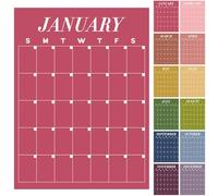 2025-2026 Undated Large Wall Calendar Dry Ease 12 Month Reusable Calendar Blank Planner Yearly Planning New Year Christmas Gift for Office Home Classroom(Classic,16‘’x 20‘’)