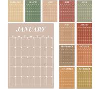 2025-2026 Undated Large Wall Calendar Dry Ease 12 Month Reusable Calendar Blank Planner Yearly Planning New Year Christmas Gift for Office Home Classroom(Harvest,12‘’x16‘’)