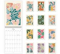 2025-2026 Wall Calendar, 18-Month Art Floral Wall Calendar, Aesthetic Modern Abstract Wall Hanging Calendar for Office & Home Decor, July 2025 to December 2026, 8.3" x 11.7"