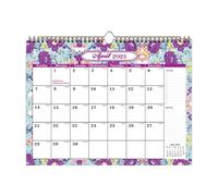 2025-2026 Wall Calendar | 2025-2026 English Flower Design,Colorful Home Decor, Multipurpose Dangling Calendars for Notes, Planning, To-Do List