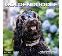 2025-2026 Wall Calendar,Goldendoodle Wall Calendar, 12" x 24" Open,Family Planner Calendar Organizer with Goldendoodle Images, for Dogs Lovers