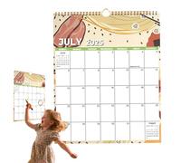 2025-2026 Wall Calendar, Monthly Calendar Planner, Jul 2025 - Dec 2026, Twin-Wire Binding, Large Ruled Blocks, Planner for Family Workplace Wall Workout School Gym Scheduling Planning