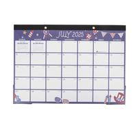 2025-2026 Wall Calendar Planner, 18 Month Vertical Scheduler | Iron Wirebound Build, Large Grids, Blue Modern Style, for Teams, Teachers, Projects and Appointments