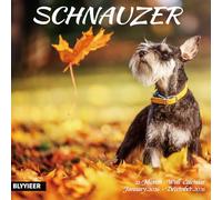 2025-2026 Wall Calendar,Schnauzer Wall Calendar, 12" x 24" Open,Family Planner Calendar Organizer with Schnauzer Images, for Dogs Lovers