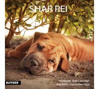 2025-2026 Wall Calendar,Shar Pei Wall Calendar, 12" x 24" Open,Family Planner Calendar Organizer with Shar Pei Images, for Dogs Lovers