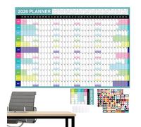 2025 2026 Wall Planer A1 Mid Year Academic Calendar Annual Study Chart Large Yearly Planner | Large Planner for Event Appointment Birthday Deadlines Meal Planning Travel Tracking Living Room Classroo