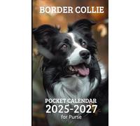 2025-2027 POCKET CALENDAR: 2 Year Pocket Planner January 2025 - December 2026 | Cute Border Collie Cover Design