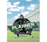 2025-2029 Large Print Planner | Minimalist 5-Year NFL Fan Gift | Yearly & Monthly Views, Vision Board, Goals, and Motivational Quotes