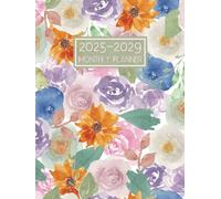 2025-2029 Monthly Planner: 5 Year Canada Calendar from January 2025 to December 2029 || 60 Months Appointment Book with Holidays & Inspirational Quotes || Large Size Schedule Organizer - Floral Cover