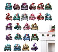 2025 24-Day Acrylic Santa | 2D Decorative | Party Favors for Bedroom, Door, Branches, Wall, Mantle, Tree, Window, Yard, Entryway, Festive Holiday Celebration