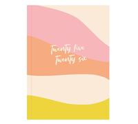 2025-26 A5 Academic Diary Mid Year Week-to-View Organiser Hardcover Pink Wave Planner