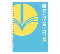2025-26 A5 Academic Diary Week-to-View Planner Twin Wire Blue Softcover Easynote Organiser