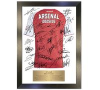 2025/26 Signed Team Autograph Shirt Print in A3 Frame - Football Memorabilia Poster, Reproduction Print for Arsenal Fans No169
