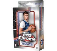 2025-26 Topps NBA Chrome Basketball Trading Card Hanger Box Includes 15 Total Cards, Chase Exclusive Pulsar Parallels