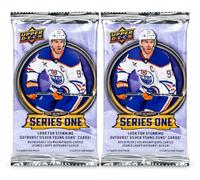 2025/26 Upper Deck Series 1 Hockey Trading Card Bundle, 2 Factory Sealed Mega Box Packs, 24 Cards Total, NHL Hockey Cards for Collectors