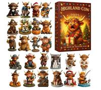 2025, 2D Acrylic Party Decorations, 24 Days with Hanging Ornament, for , Children, Teenagers, Girls and Families, Fun Activity