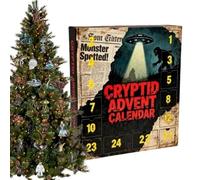 - 2025 2D Home Decoration 24 Days - Mythological Creatures Ornaments Christmas Calendar for Living Room Bedroom Office Window Door