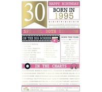 2025 30th Female Birthday Card - 1995 Was A Special Year - Age 30 Pink 9x6"