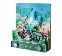 2025 3D Calendar - Funny 3D Sticky Notes and Art Calendar Memo Pad, Dragonfly Pond Landscape Paper Carving Art Calendar for Holiday Gifting
