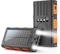 2025 56800mAh 65w Solar Power Bank, Portable Charger Fast Charging Solar Charger, External Battery Pack with LED Flashlights, Extra 4 charging lines, Best for Outdoor Activities