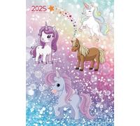 2025 7x10 Kids Weekly Planner: Unicorn Themed Cover