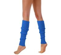 2025 80s 90s Leg Warmers for Women Neon Ribbed Leg Socks Stylish Accessories Colorful Fluorescent Knitted Sock Sleeve Wool Socks Women 6-8 Black, blue, One Size