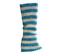 2025 80s 90s Leg Warmers for Women Neon Ribbed Leg Socks Stylish Accessories Colorful Fluorescent Wool Knitted Sock Sleeves How to Learn Stocks (Blue, One Size)