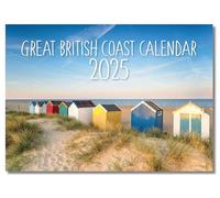 2025 A4 British Coast Calendar UK. One Month to View. A3 when open. Wall Calendar 2025 by Absolutely Yours.
