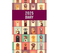 2025 A5 Page a Day: One Page Per Day Daily Hardback Diary Planner & Organiser for 365 Days, dated from Jan 2025 to Dec 2025, Fully Lined Journal ... To-Do List and Notes | Purple Cats Paws
