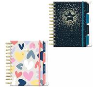 2025 A5 Week To View Organiser Diary With Dividers WTV Wiro Bound Hardback Full Year Planner Journal (Star Design)