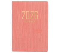 2025 A7 Daily Planner Notebook - Mini Pocket Schedule Notepad for Office, Home, Travel - Pink Pu Cover, Portable Agenda, Calendar Book