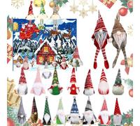 2025 Advent Calendar - 24 Days Collectible Figures Gnome Decorations - Plush Swedish Tomte Dolls with Holiday Theme for Women Men Teens Kids Toddler Adults Boys Children