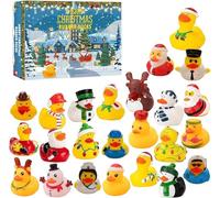2025 Advent Calendar, 2525 Baby Advent Calendar, 24 Days Christmas Countdown Calendars with 24 Rubber Ducks Toys, Mini Toys and Numbers to Collect (E)