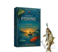 2025 Advent Calendar A - 2D 24 Days Decorative Acrylic Baits, Christmas Countdown Calendar, For Jigging Trolling Launch Stream Freshwater Saltwater House Tree