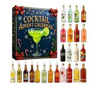 2025 Advent Calendar and 24 Days Christmas Countdown with 24 Wine Bottle Beer Cocktail Calendar Holiday Ornaments, Beer Advent Calendar 2025 Gift for Man Dad Women Wine Miniature Cocktail lovers