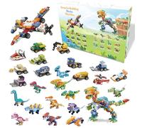 2025 Advent Calendar Christmas Building Bricks Set - 1099 PCS Festive Christmas Countdown Toy Playset, 24 Surprise Toys for Kids, Mini Vehicles & Dinosaur Model Gift for Boys Girls Ages 3+