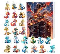 2025 Advent Calendar Dragon,24 Days Christmas Countdown Set With Dragon Ornaments Pendants,Xmas Acrylic Dragon Ornaments Pendants,Dragons Christmas Tree Decorations Holiday Gifts Party Favors