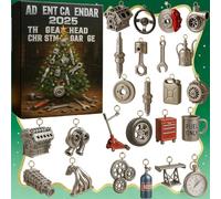 2025-Advent-Calendar,The Gearhead’S Christmas Garage,24 Days Of Miniature Car Tools For Car Enthusiasts,Automotive Christmas Countdown For Lovers,Mechanics,1Pcs