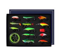 2025 Advent Calendar with Baits, Christmas Countdown 14 Days - Countdown Calendar Kit - for Outdoor Freshwater and Salt Waters, Trout Bass Pike Bull Dad
