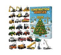 2025 Advent Christmas Calendar, Christmas Countdown Calendar with Acrylic Little Machine Car Ornament, Holiday Countdown Toy for Kids, Teens, Family & Friends